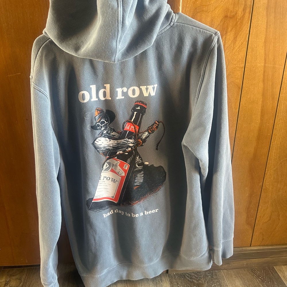 Old Row Blue Hoodie for Men